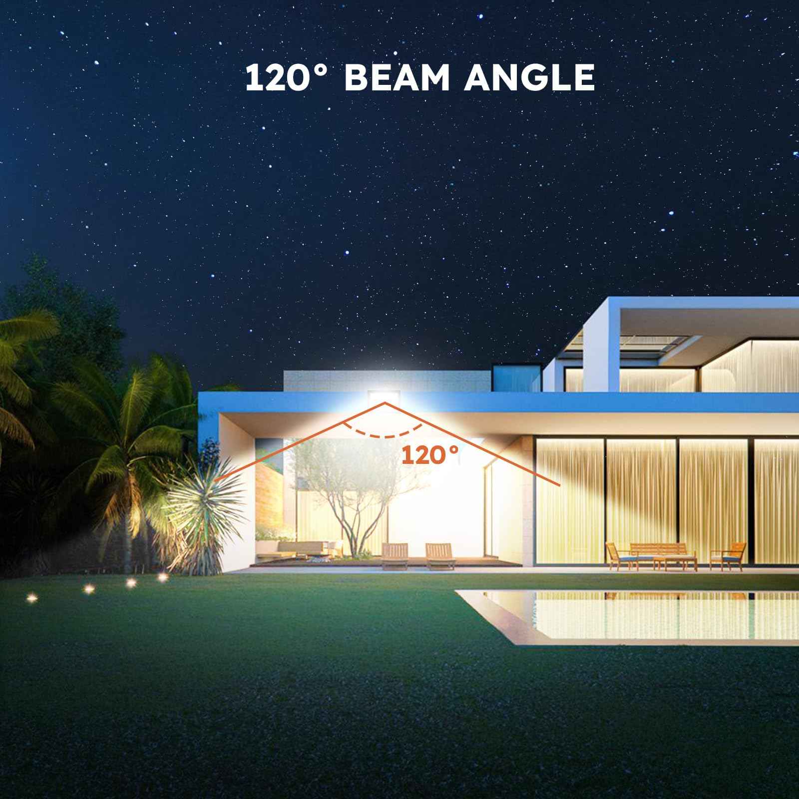 Madewell Living 2-Pack 30W LED Flood Lights Outdoor – 5400 Lumens Super Bright Security Lighting, IP66 Waterproof, 5000K Daylight – Energy-Efficient Outdoor Lights for Garage, Garden, Lawn, Backyard