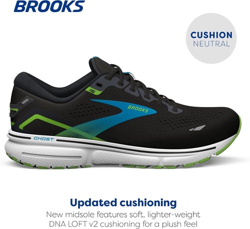 Brooks Men's Ghost 15 Running Shoe - Comfortable Support for All-Day Performance | Medium Size