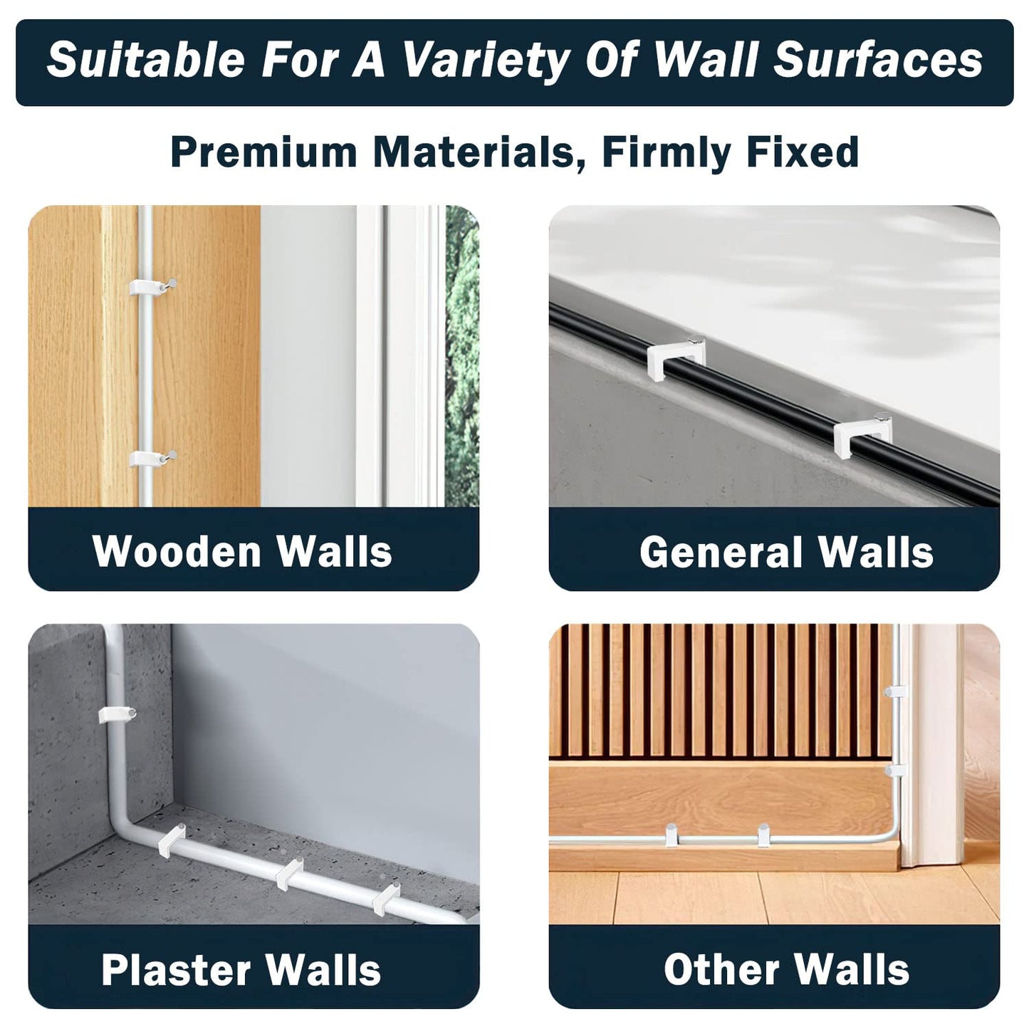 300 Pcs 8mm Cable Clips Nail in Cable Clips Flat Ethernet Cable Wall Clips Cable Tacks Coax Cable Clip Speaker Wire Clips Cable Nails for Cords Cat5/Cat5e/Cat6/Cat7 RJ45 Cord Clips