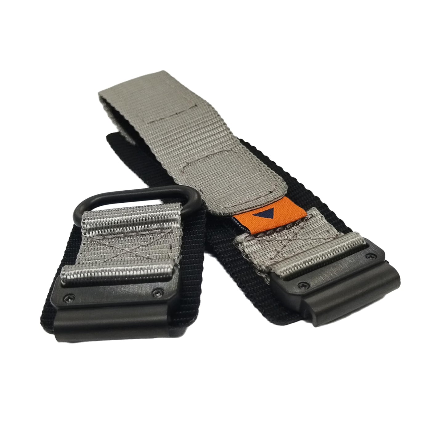 HIAGOQU Super Rugged Nylon Sports Strap With Stainless Steel Loop & Hook Design Compatible With Garmin Watch Band For Fenix 7/6/5/Forerunner/Approach/MARQ/Quatix/D2 Series (Gray, 22mm)