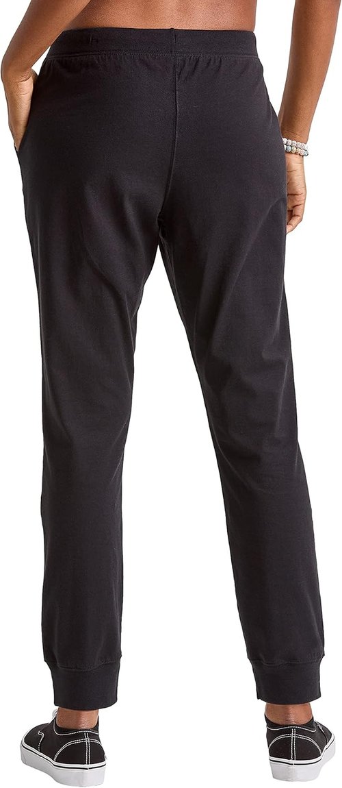 Hanes Women's Cotton Joggers - 100% Jersey Sweatpants with 29" Inseam for Ultimate Comfort