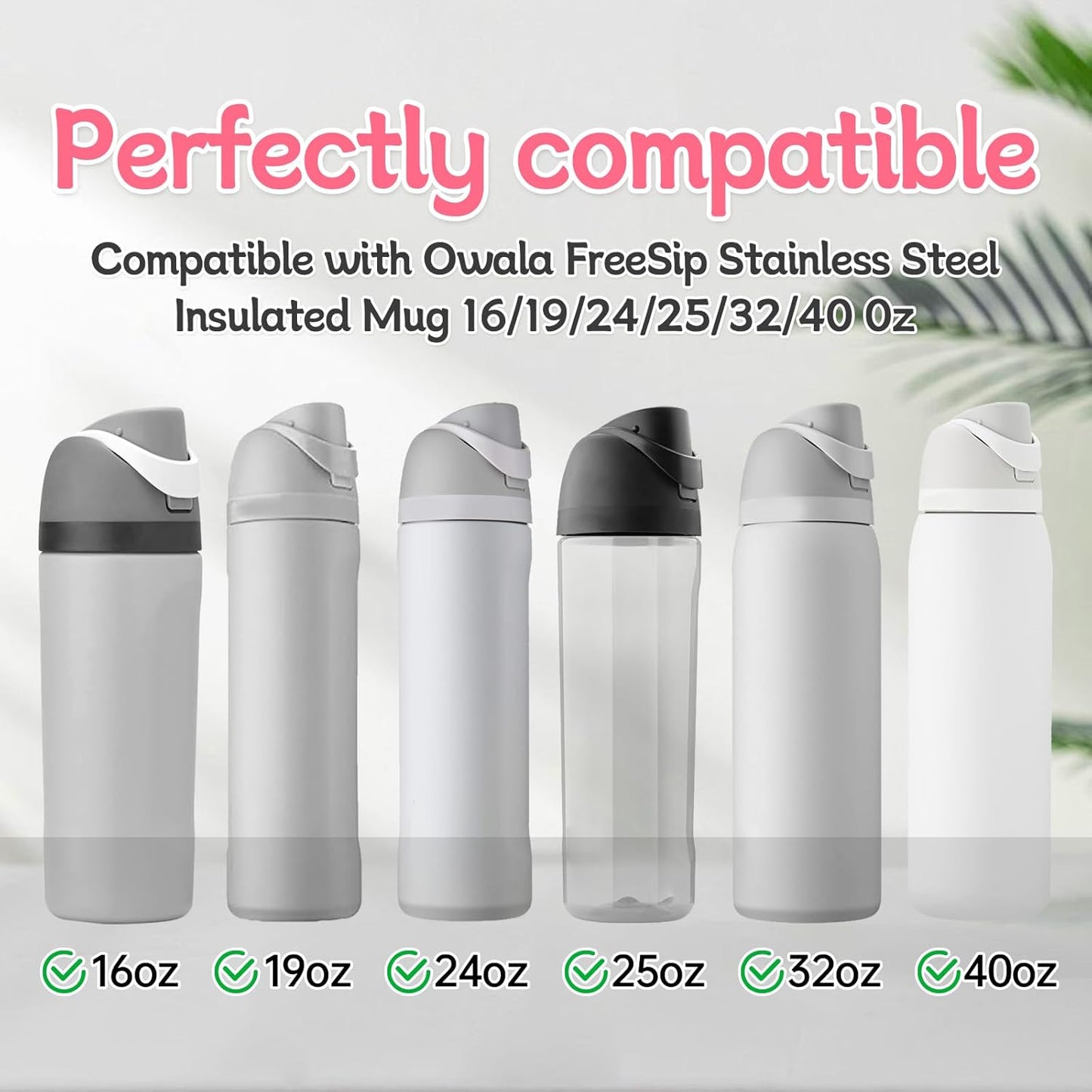 Owala | 5-Pack Replacement Rubber Seal Gaskets for FreeSip Water Bottles | Fits 16-40 oz