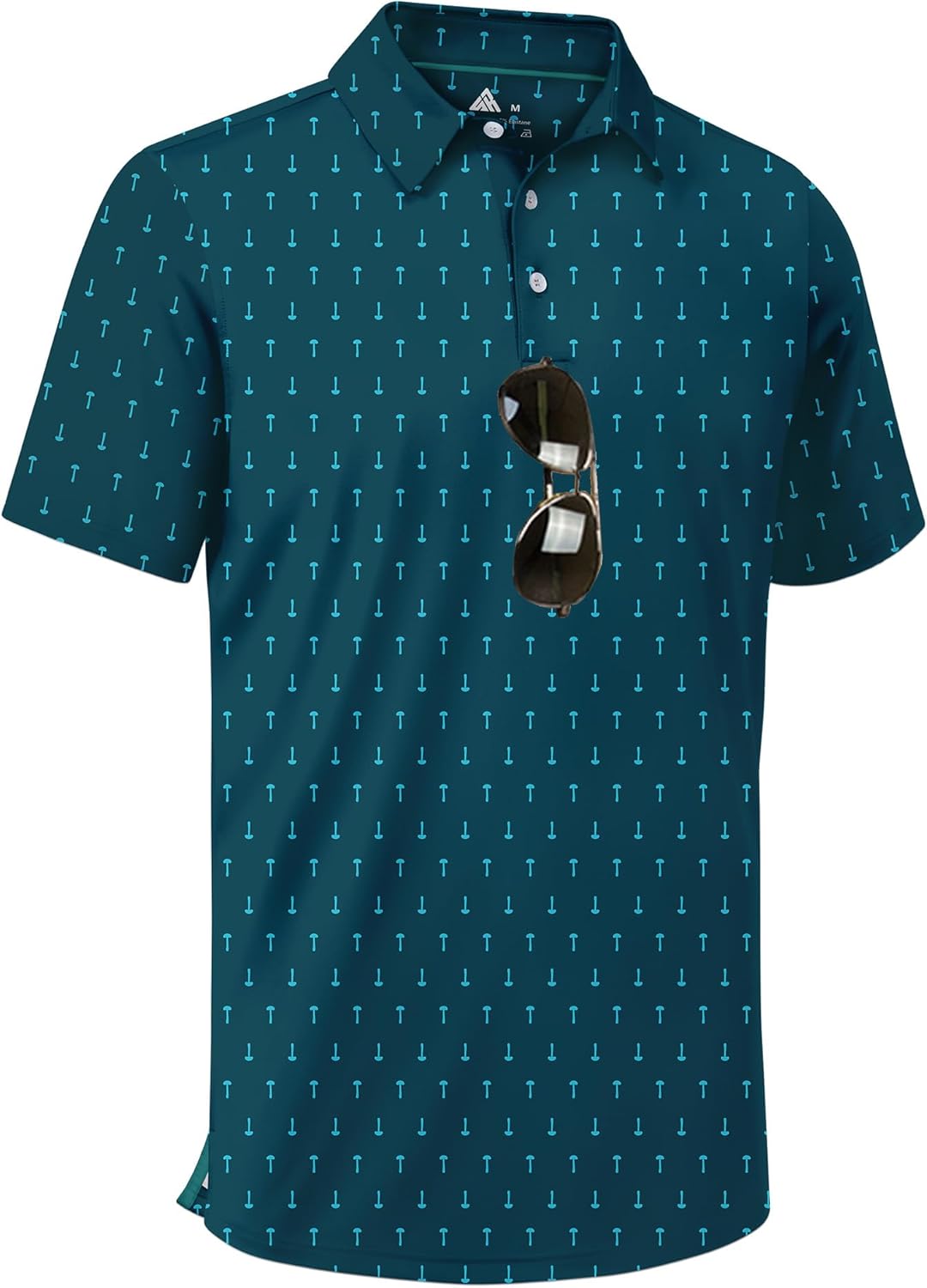 ZITY Men's Golf Polo Shirt - Short Sleeve Moisture-Wicking Performance with Stylish Print Patterns