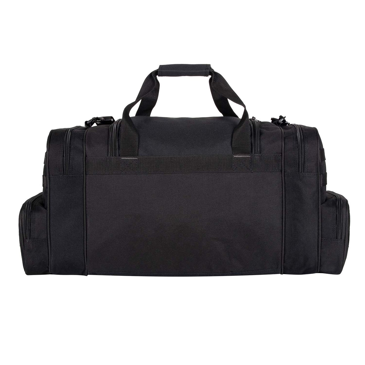 K-Cliffs Heavy Duty Tactical Range Duffel Quality Gear Travel Sports Gym Equipment Bag Military Molle Lockable Zippers with US Flag Patch 27 Inch Black