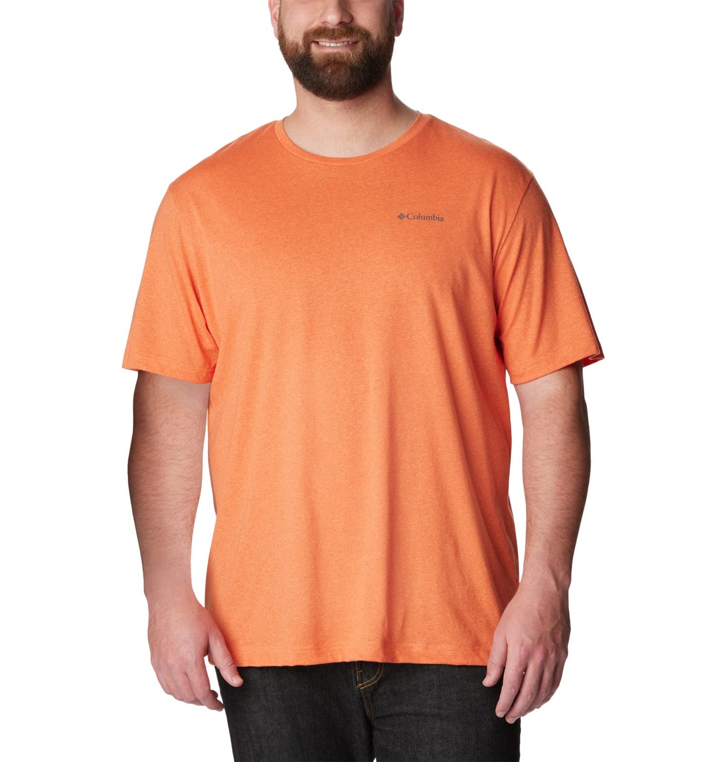 Columbia Men's Thistletown Hills Short Sleeve, Desert Orange Double Dye, 5X Tall