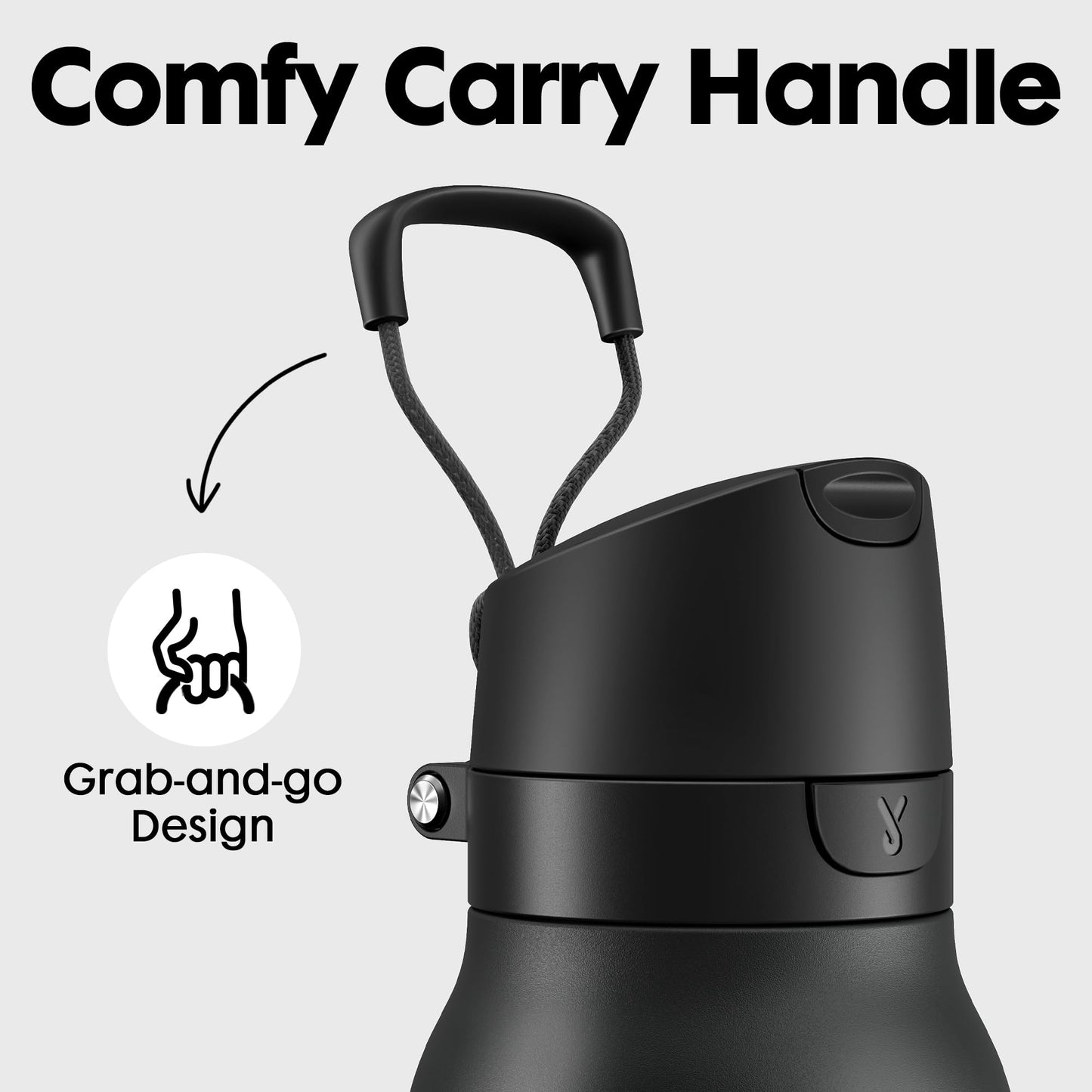 Meoky 24 oz Slim Insulated Water Bottle: 2-in-1 Locking Lid, Night