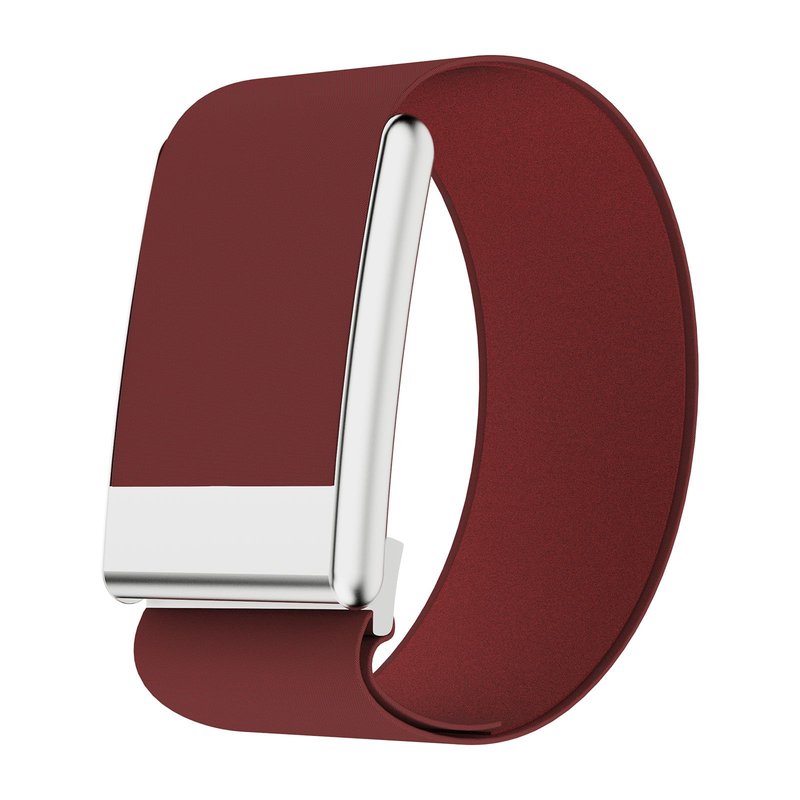 Soft and Comfortable Nylon Wrist/BicepBand, HydroKnit Wrist/BicepBand Replacement Band For WHOOP 5.0 One Peak Heart Rate Monitor. (Wine Red, 25mm)