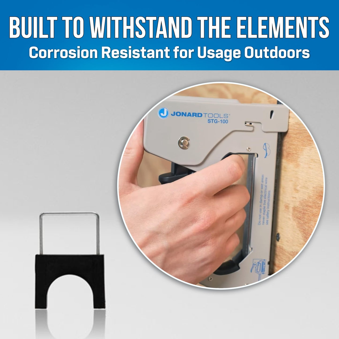 Jonard Tools STG-1456I TriggerTack 1/4" x 5/16" Insulated Cable Staples - Fits Cables Up to 5/16" (8 mm) Diameter, Corrosion-Resistant Steel for Coax, Ethernet, CAT5/CAT6-300 Pack