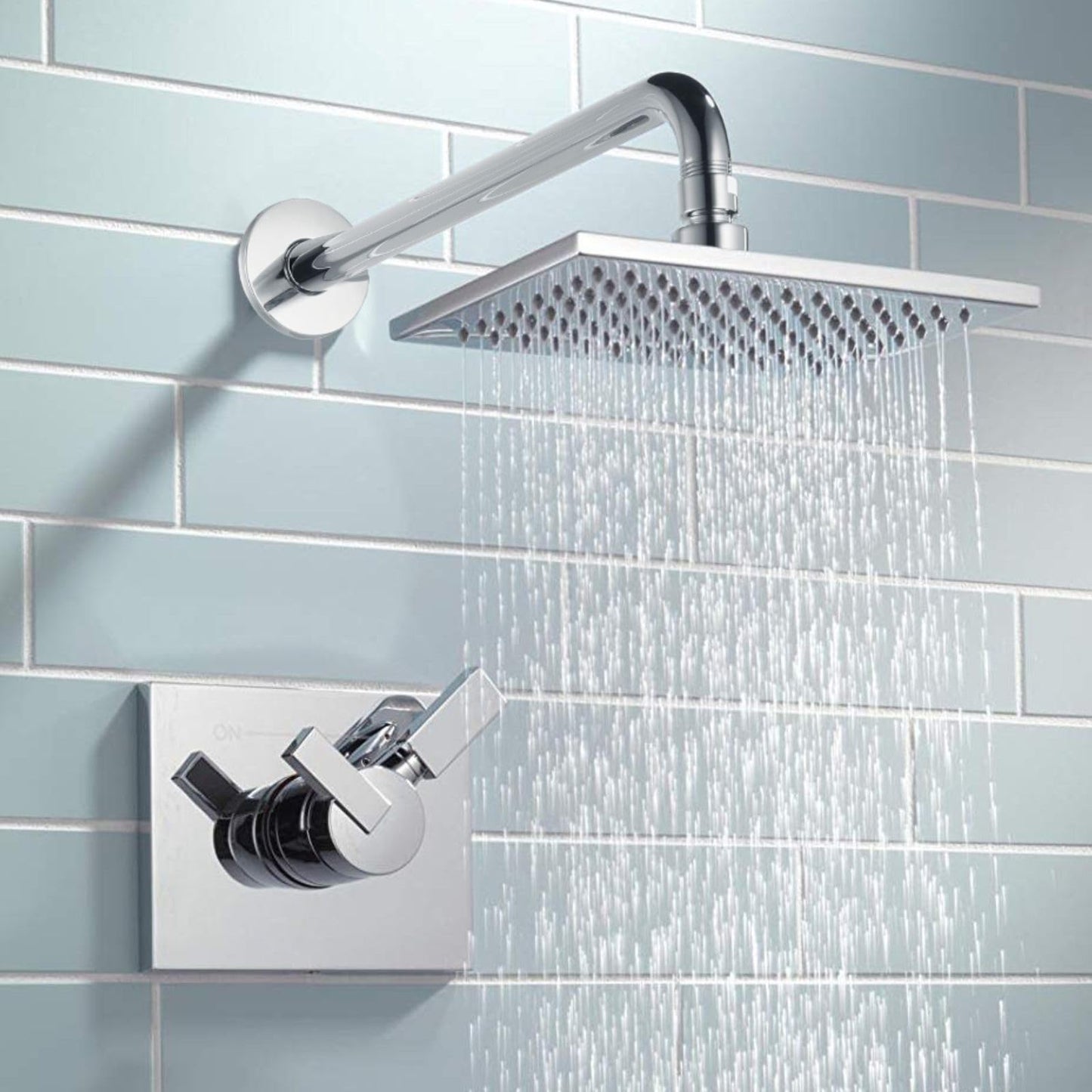 Nuodan Shower Extension Arm, Solid Stainless Steel Shower Pipe Extension with Teflon Tape and Washer, For Lowering or Extending Showerhead (10 Inch, Chrome)