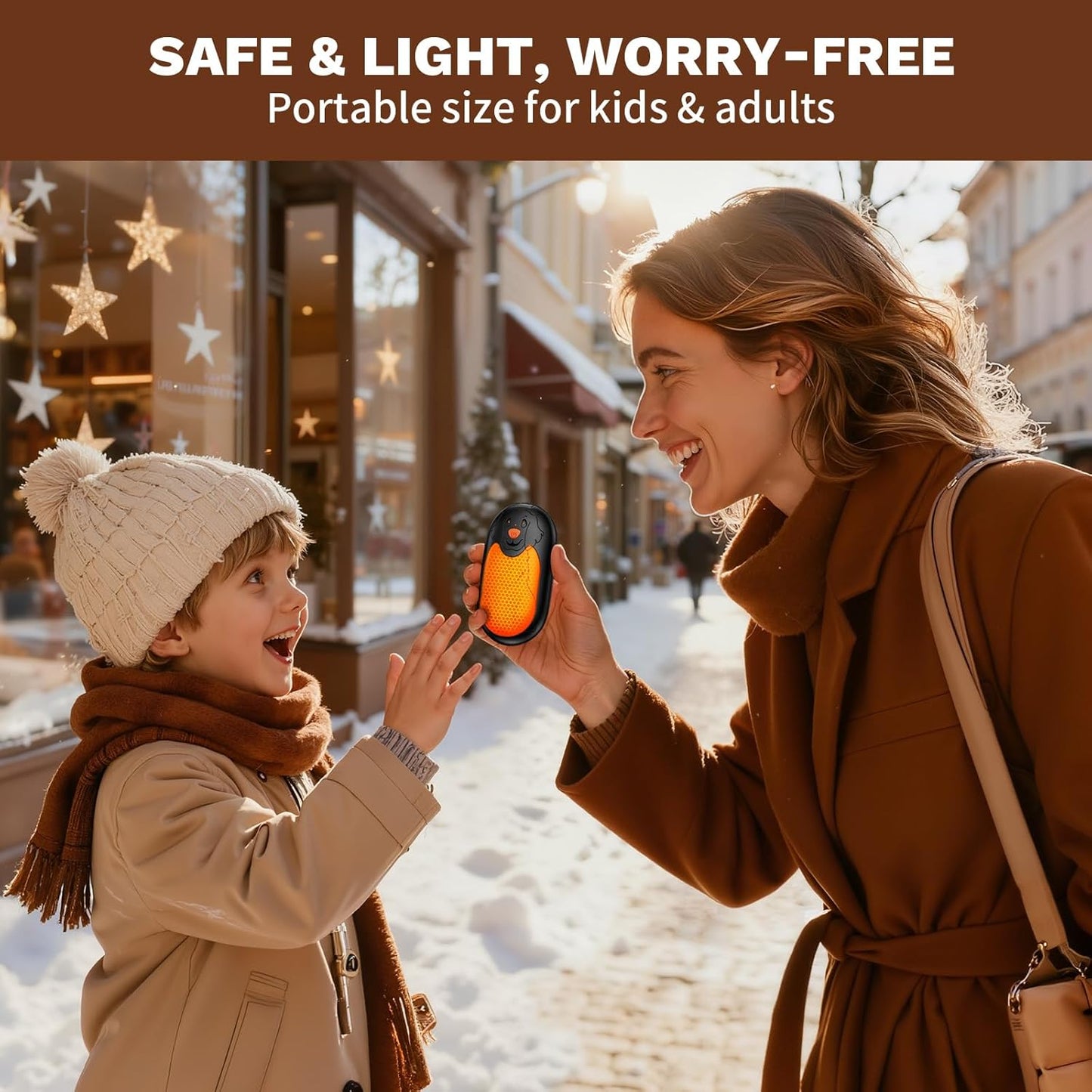 Skiennix Rechargeable Hand Warmers - Magnetic Electric Design with 3-Level Temperature Control | 2 Pack for Up to 24 Hours of Warmth