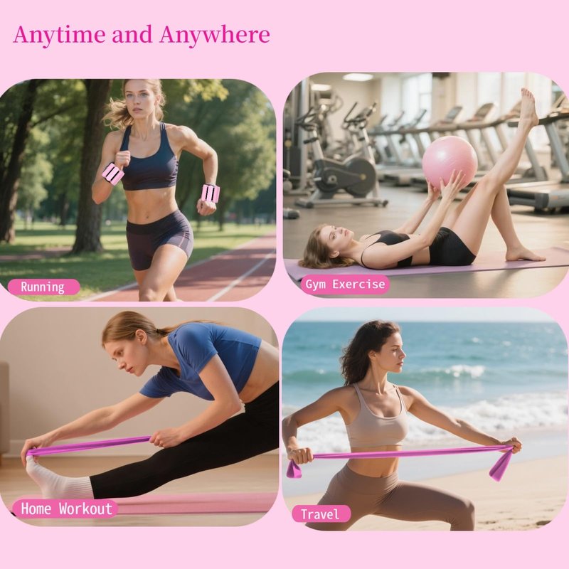 VNNYEOZ Pilates Equipment Kit for Home Workout,Pilates Ring and Ball Set,Pilates Essentials Accessories Kit for Women with Core Sliders,Adjustable Ankle Wrist Weight,Exercise Resistant Bands
