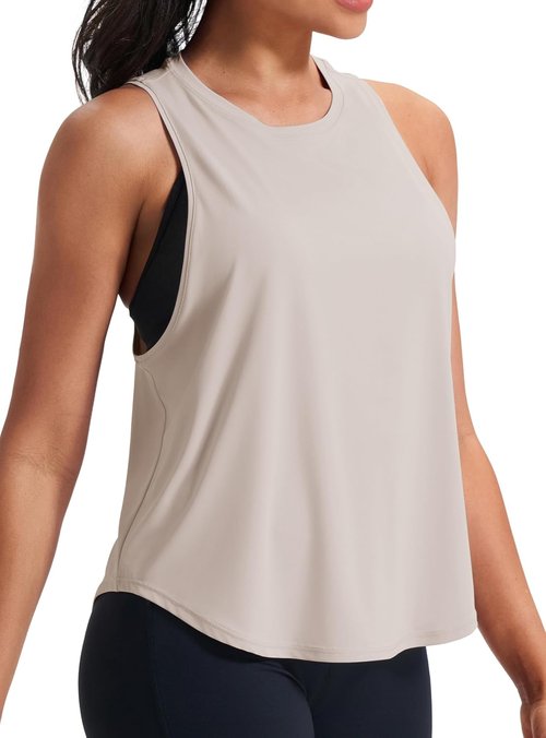 JOYSPELS Workout Tank Tops - Quick Dry Ice Silk Athletic Shirts for Women | Loose Fit Sleeveless Gym Wear