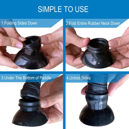 QOGIR Pickleball Ball Retriever: Easy Pickleball Ball Accessory to Pick Up Pickleball Balls Without Bending Over, Attaches to Paddle Bottom, Fits Any Paddles