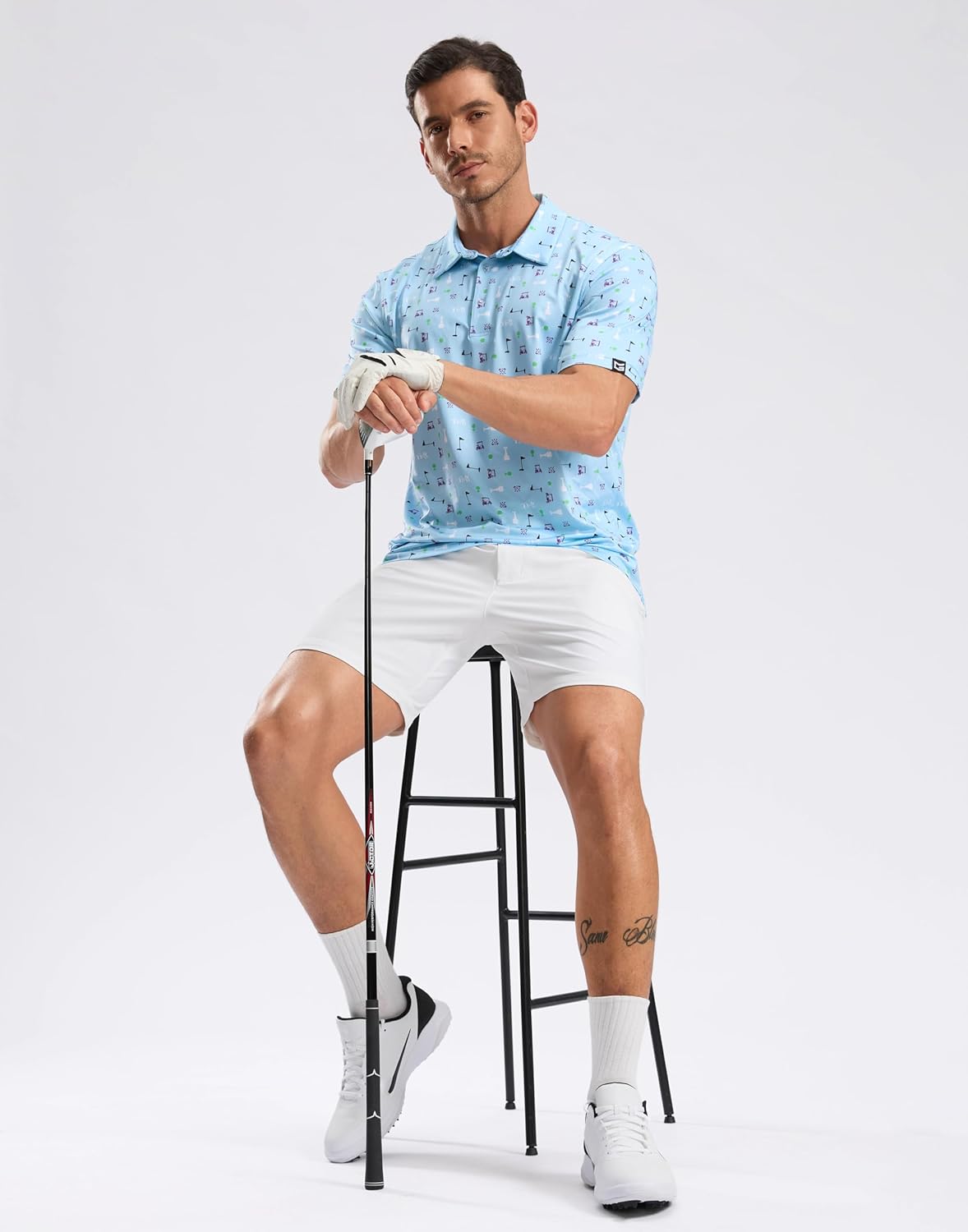 Skiennix Men's Golf Shirt - Short Sleeve Dry Fit Polo | Moisture-Wicking Casual Lightweight Design