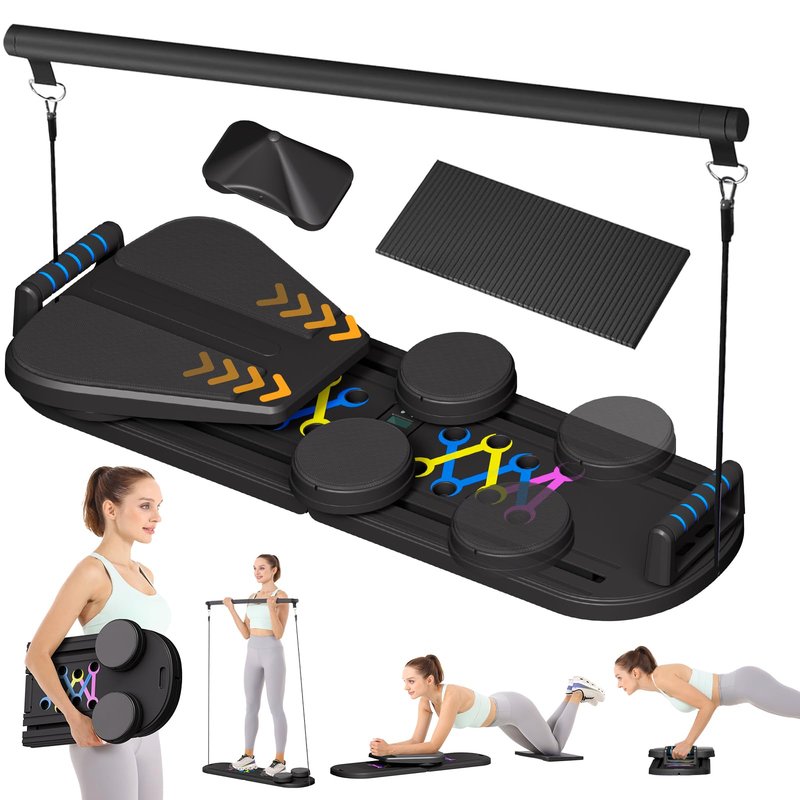 PRUINKLE Pilates Reformer Set，Home Pilates Board for Workout (Pilates Board - Green)