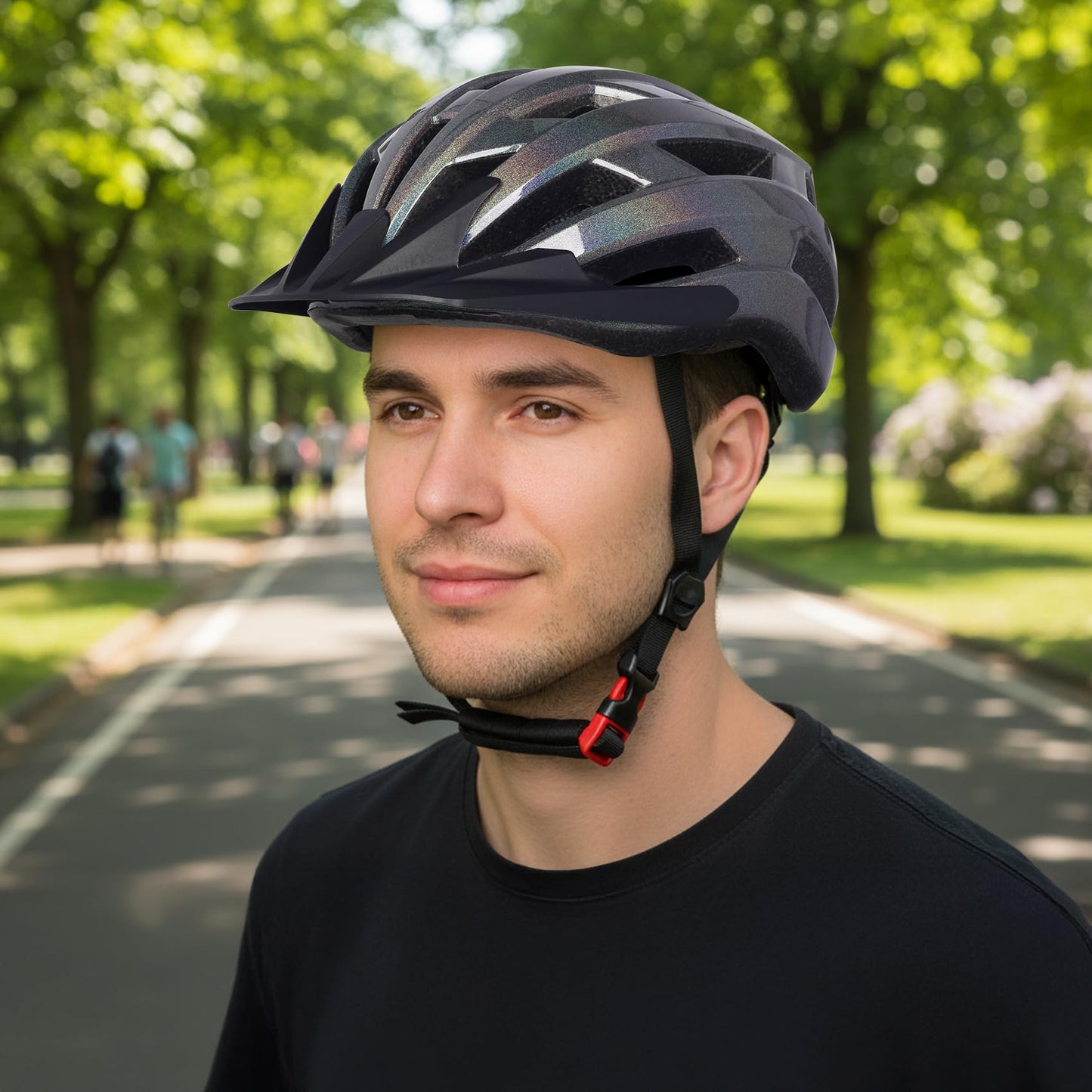 Bike Helmet for Adults Women Men Youth Kids, Lightweight Mountain Road Bicycle Cycling Helmets with Adjustable Dial, 2 Detachable Visor