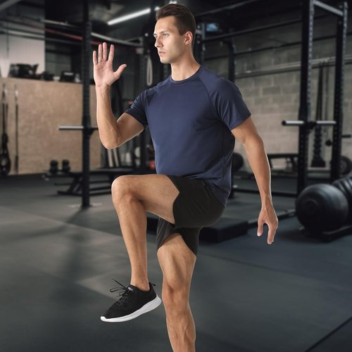 HYCOPROT Men's Quick-Dry Workout T-Shirts - Moisture-Wicking Short Sleeve Athletic Tee for Gym & Running
