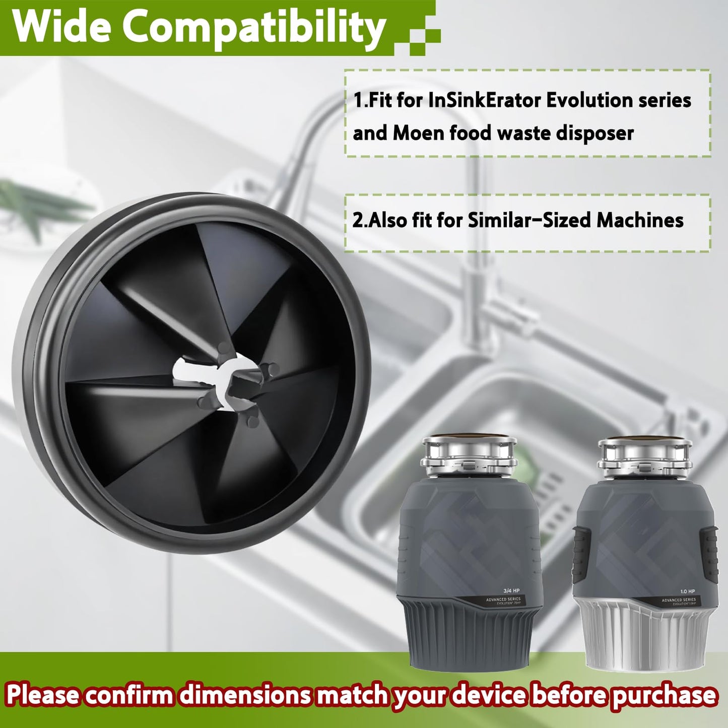 4 Pack 3 3/8 Inch Garbage Disposal Splash Guard - QCB-AM Replacement for InSinkErator Evolution & for Moen Models Silicone Splash Baffle with Noise Reduction, Leak-Proof Drain Protector Accessories