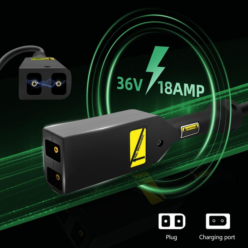 36 Volt Golf Cart Battery Charger, 18 AMP 36 Volt Golf Cart Charger for EZGO TXT with D Style Plug, 900W 36V EZGO Charger, 20% Faster & Safer for Lead Acid Battery, Auto Power-Off & IP67 Waterproof