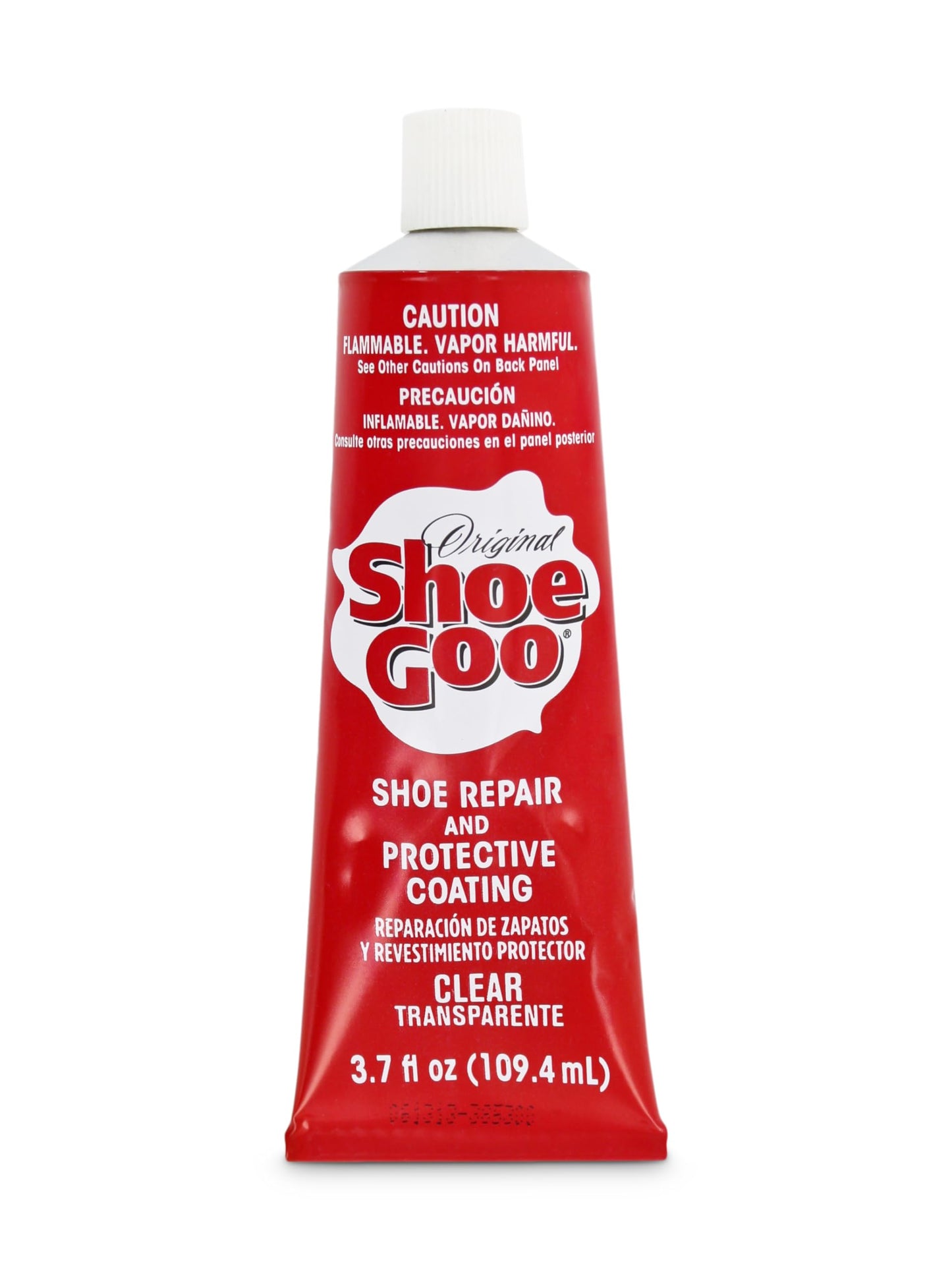 SOF Sole Original Shoe Goo - 3.7 fl oz Tube - Shoe Glue - Repairs Soles, Heels, Patches Small Holes - Bonds on Contact, Dries Within 24 Hrs, Waterproof - Works on Leather, Rubber, Vinyl, Canvas