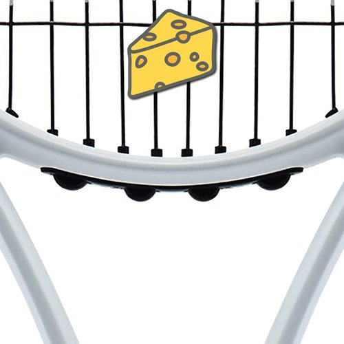 Racquet Inc. - Tennis Racket Vibration Dampeners - Shock Absorbing, Reduces String Vibration for Better Control & Comfort - Universal Fit for All Racquets - 2 Pack (Cheese)