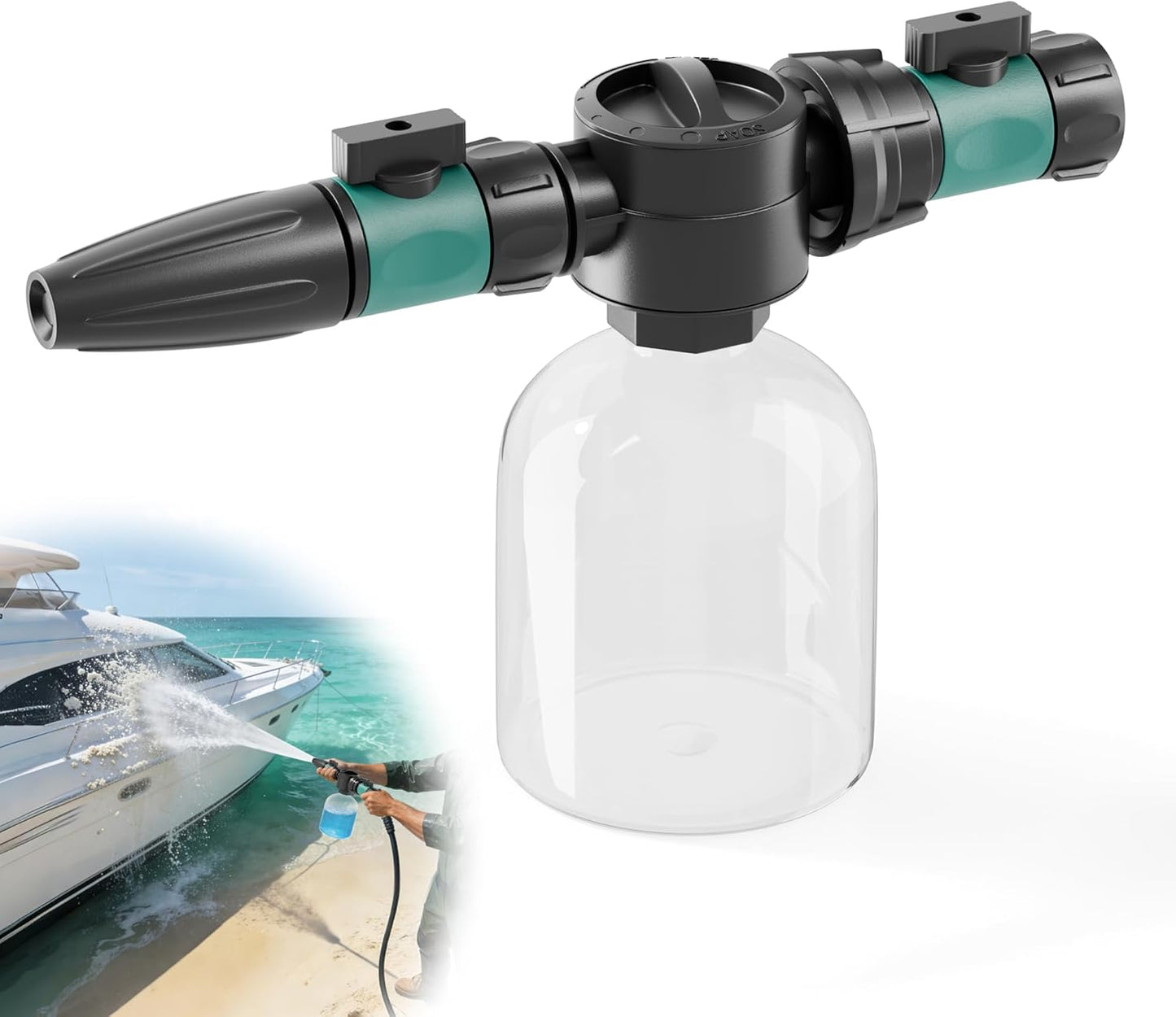 Salt Remover Flush Kit by [Brand Name] - 500ml High Capacity Bottle with Dual Control & 3 Spray Modes for Boats, Engines, and Trailers