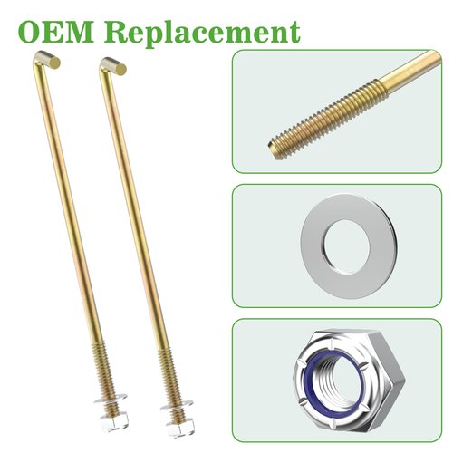 10L0L Golf Cart Battery Hold Down J-Bolt Kit for Yamaha G29, J-Hooks JW2-H2133-00-00 - Secure Your Batteries with Ease (12.5 inches)
