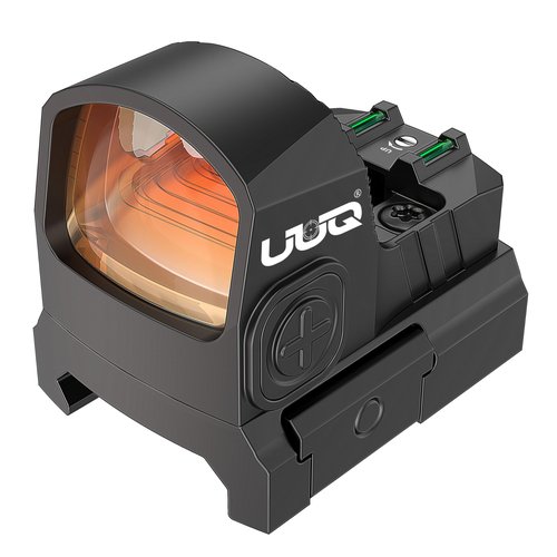 UUQ Mini Reflex RMS/RMSc Red Dot Sight with Fiber Optics,2MOA,10 Brightness Adjustments Motion Awake Red Dot Scope for Rifles, Pistols and Shotguns,Suitable for RMSc and 20mm Picatinny Rail