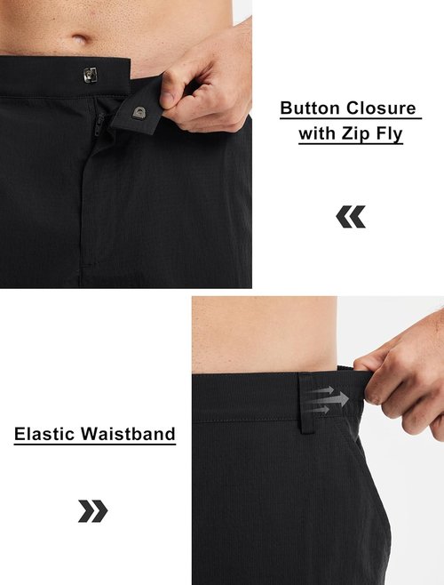 Libin Men's Hiking Cargo Shorts - Lightweight Quick-Dry Design with Zipper Pockets | Ideal for Golf, Work, and Fishing