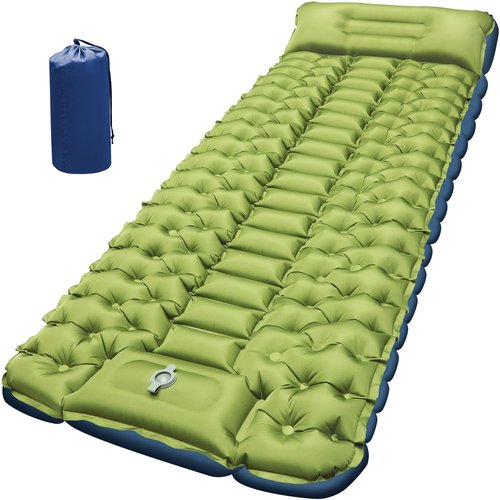 Myxslop Camping Sleeping Pad, Ultralight Camping Mat with Built-in Foot Pump, Comfortable Sleeping Mat for Backpacking, Car Traveling,Tent,and Hiking