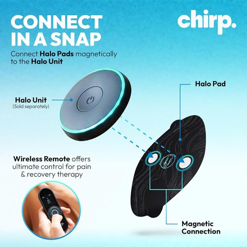 Chirp Halo Pads - Deep Tissue Support for Targeted Pain Relief & Muscle Recovery | Ideal for Back, Shoulders, Hips