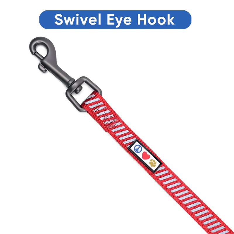 Pawtitas Reflective Rope for Dogs Traffic Collection Extra Small/Small Red
