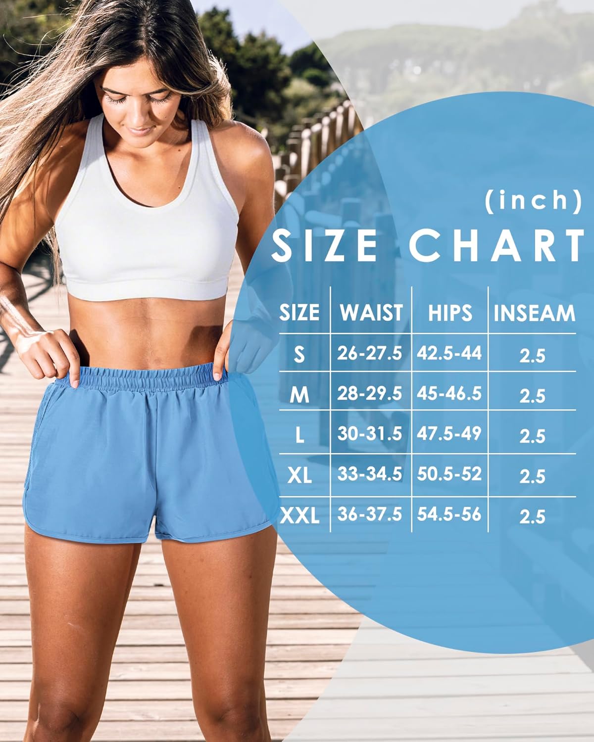 Skiennix Women's 2-in-1 Running Shorts - Quick Dry Athletic Shorts with Pockets for Gym & Hiking