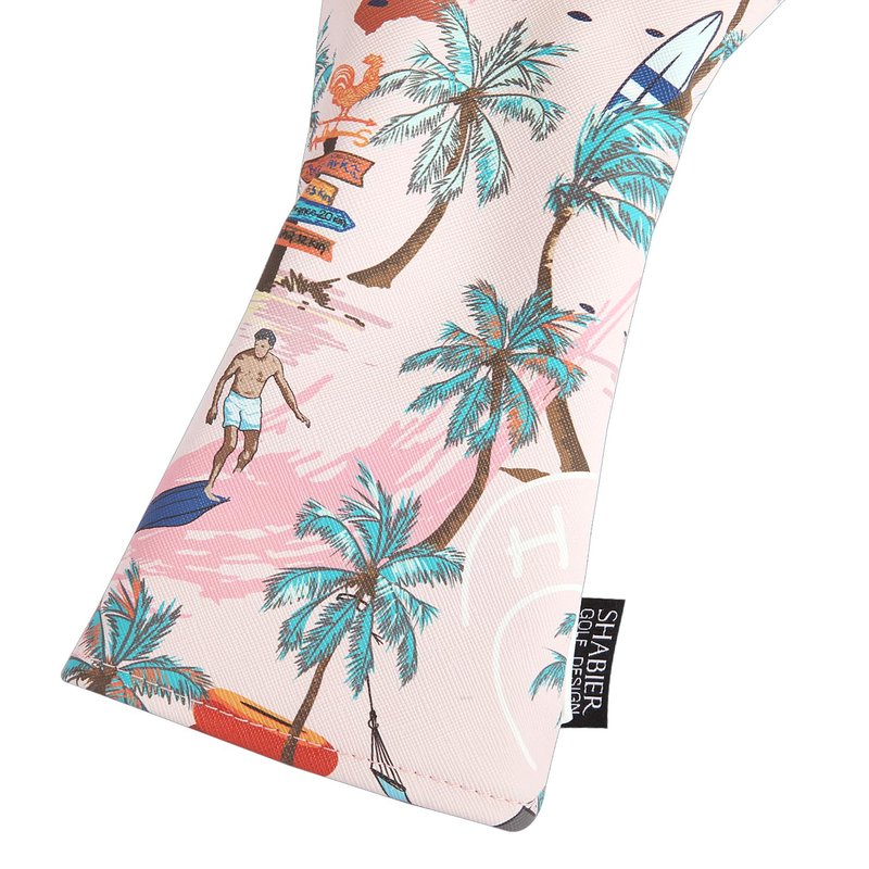 SHABIER Pink Golf Head Cover Aloha Tropical Hawaii Surf Beach for Fairway Club