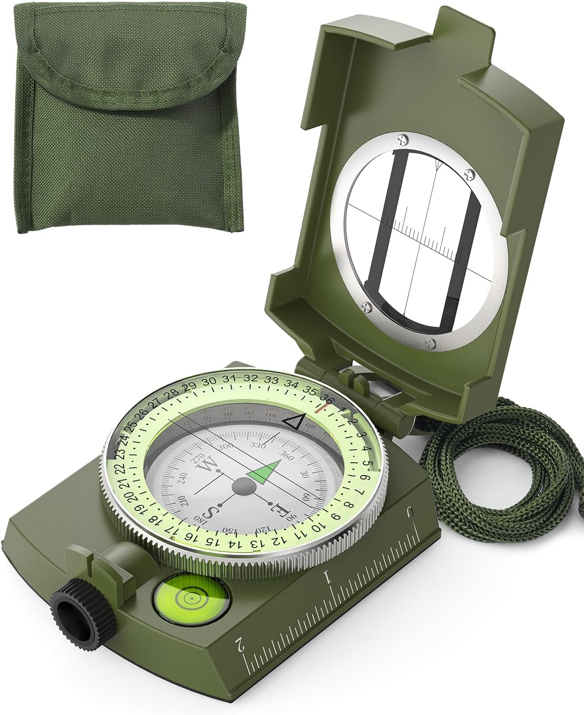 Sportneer Compass - Accurate Lightweight Orienteering Compass with Glow-in-the-Dark Feature | Waterproof Hiking Essential