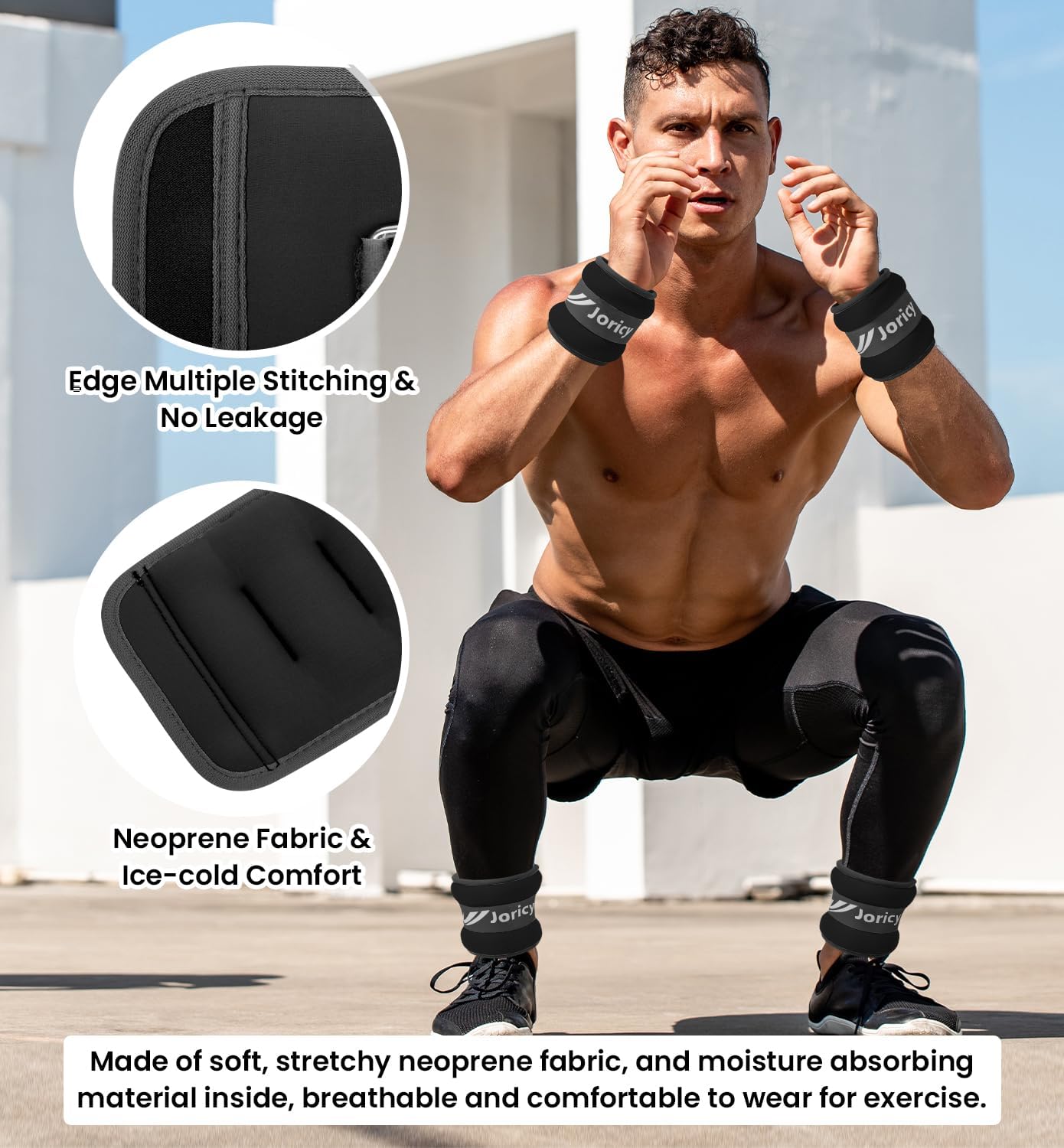 Skiennix Ankle Weights - Adjustable 1-20 LBS for Men & Women | Perfect for Fitness, Running & Therapy