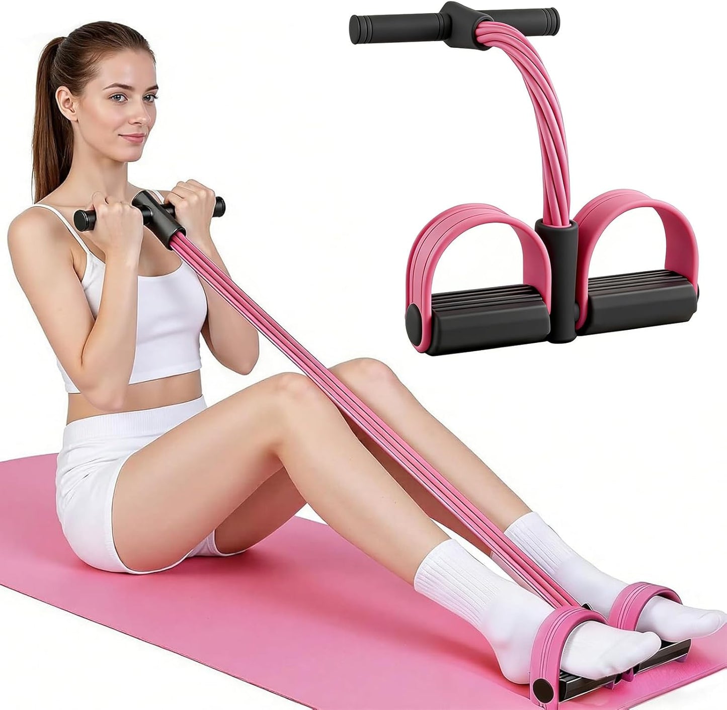 Skiennix Pedal Resistance Bands - 6 Tube Multifunctional Rubber Bands for Arms, Abdomen & Legs