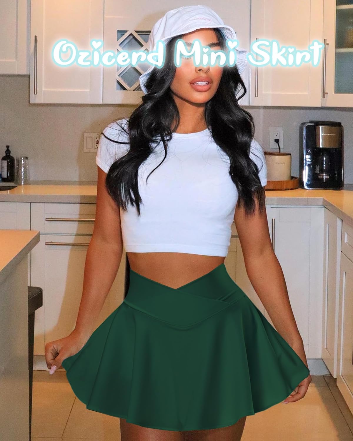 OZICERD Golf Skort - High Waisted Pleated Tennis Skirt with Pockets | Athletic Mini Skirt for Women