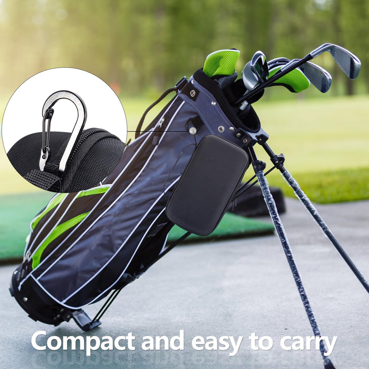Golf Glove Holder Case Portable Golf Glove Box Storage Pouch Golf Glove Caddy Bag with Clip,Golfer Gifts for Men Women Golf Accessory Case for Divot Tools, Tees, Ball Markers