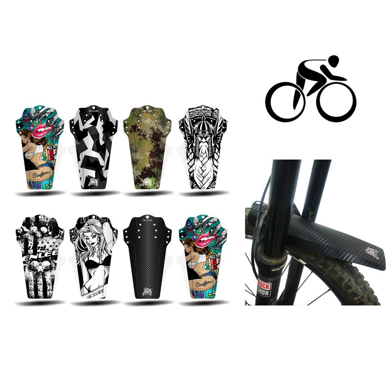 ENLEE MTB Fenders, 1PC New Second Generation, Lightweight Design, Durable and Wear-Resistant Bike Mudguards Fender, Fits 20,24,26,27.5 and 29 inches, MTB Accessories (Colorful Beauty)