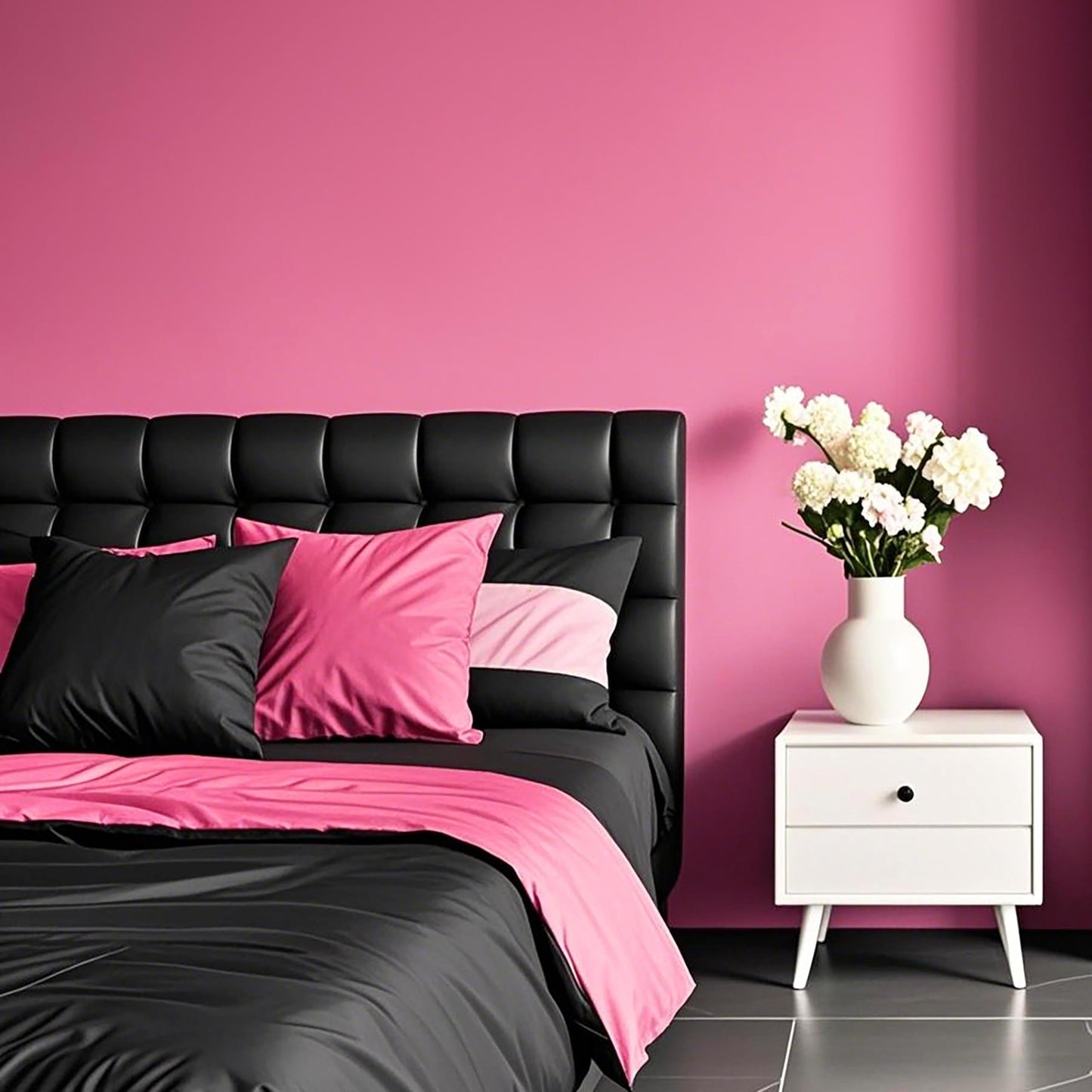 Ismoon 17.7inx118in Pink Wallpaper Peel and Stick Wallpaper Pink Contact Paper Waterproof Removable Self-Adhesive Renter Friendly Bathroom for Cabinets Decor Vinyl