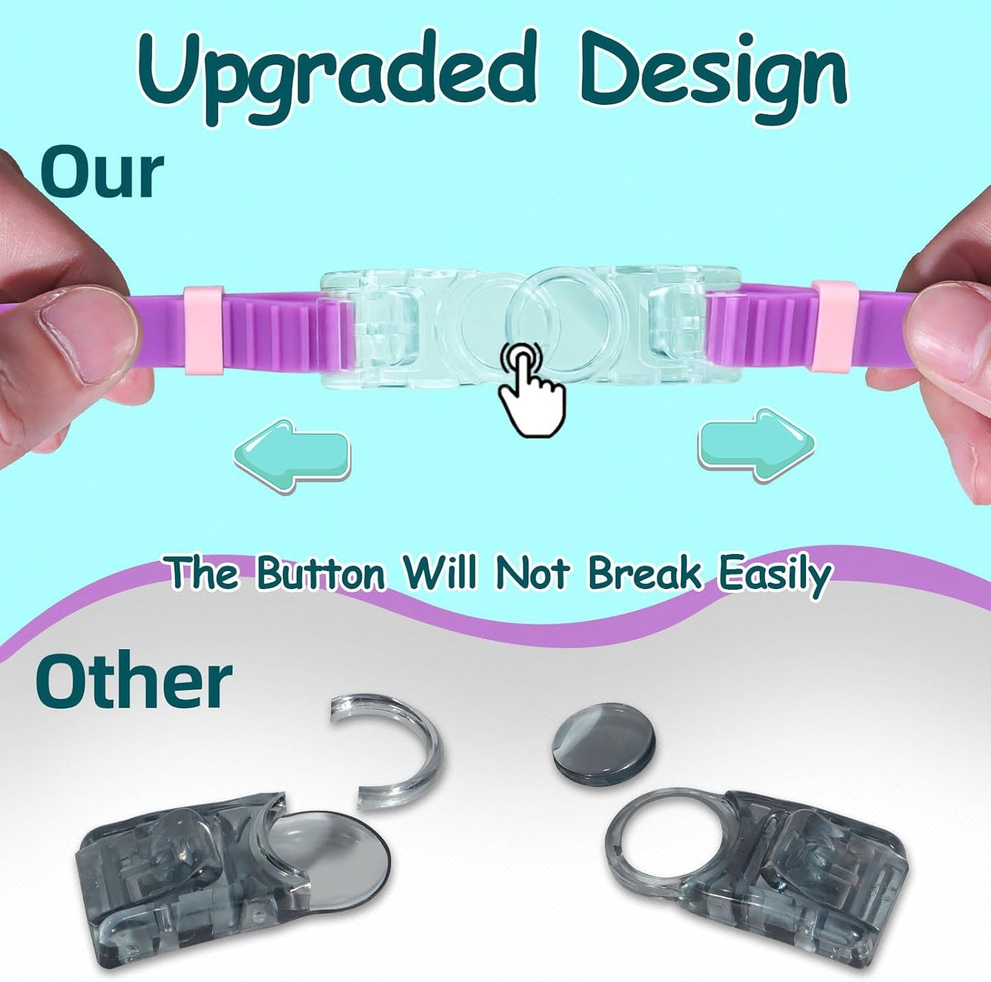 Seago Swim Goggles - Anti-Fog & UV Protection | Wide View Design for Kids Ages 3-14