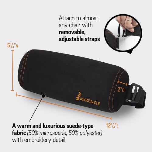 OPTP The Original McKenzie Signature SuperRoll Lumbar Support - Premium Material Low Back Lumbar Support for Office Chair and Car Seats – Firm Support Lumbar Roll