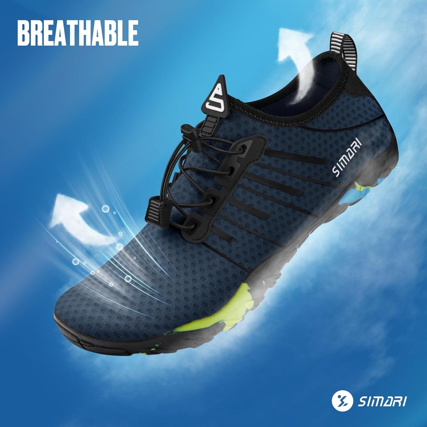 SIMARI Water Shoes - Quick-Dry Barefoot Aqua Socks for Swimming, Surfing & Beach Sports | Non-Slip Design