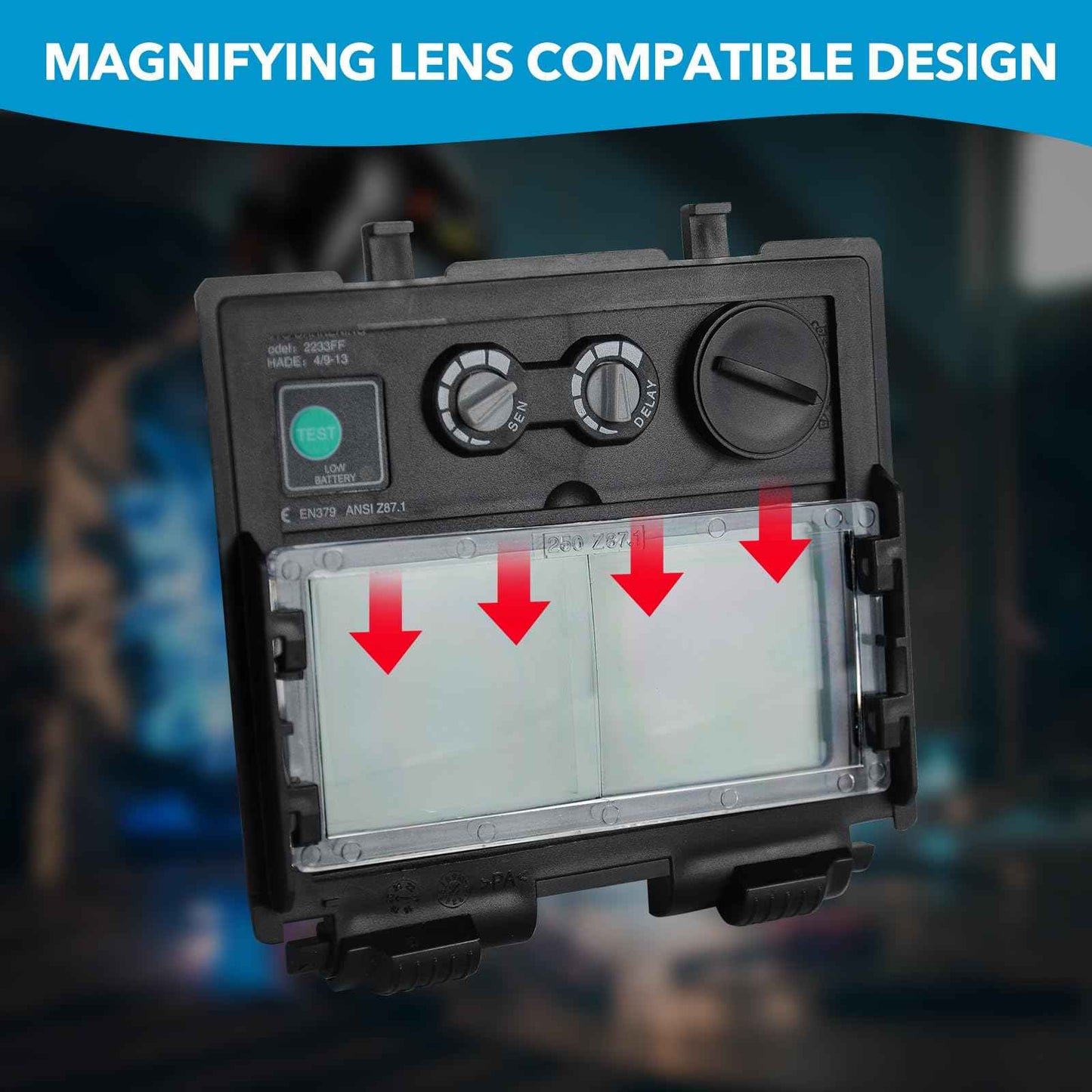 TRQWH Welding Helmet Magnifying Lens 2.0/2.5/3.0 Diopter Eye-Protecting Welder Accessories Magnifier Cheater Lens (S-2.5 Diopter)