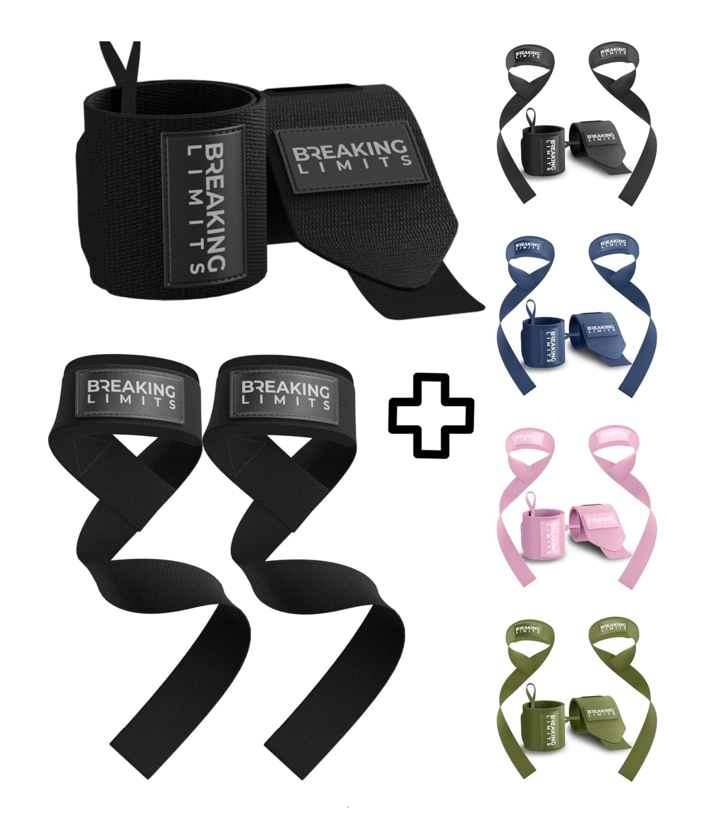 Breaking Limits Lifting Straps & Wrist Wraps for Weightlifting Men & Women