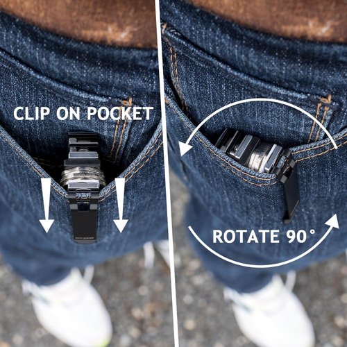 Keyport KO (Key Organizer) Pocket Clip - Detachable Deep Carry Pocket Clip Exclusively for Modular Keyport Pivot & Slide Key Holders - NOT Compatible with Anywhere Tools or Individual Modules (Black)