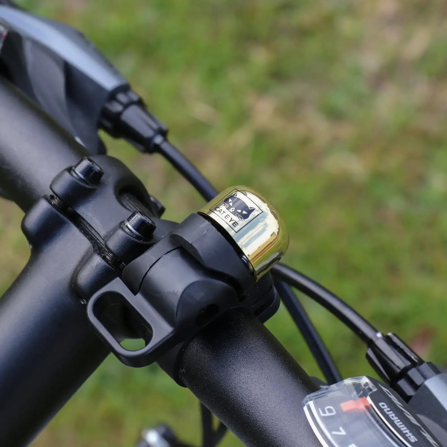 CATEYE OH-1500 Nido Bell – Brass Bike Bell with Distinctive Double Ring, Fits 22.2 mm or 25.4 mm Handlebars, Matte Finish, Clear Sound, Fits Road, MTB, Kids Bikes