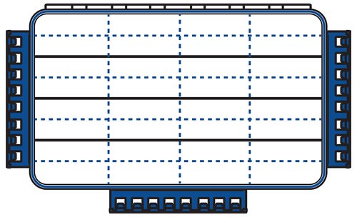 Flambeau Outdoors Ultra Divided Slim Waterproof Ultimate Tuff Tainer | 32 Compartments, Zerust Anti-Corrosion Dividers, Individually Stores 6"+ Jerkbaits, Lipless Cranks, Swim Baits, 14" x 8.9" x 1.7"