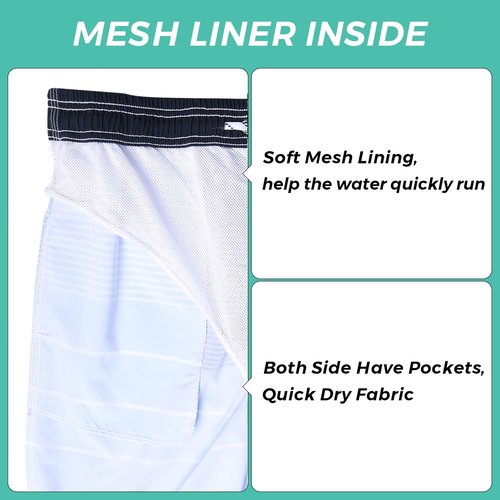 ELETOP Men's Swim Trunks - Quick Dry Bathing Suit with Mesh Lining | Comfortable Beach Shorts